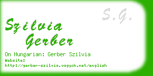 szilvia gerber business card